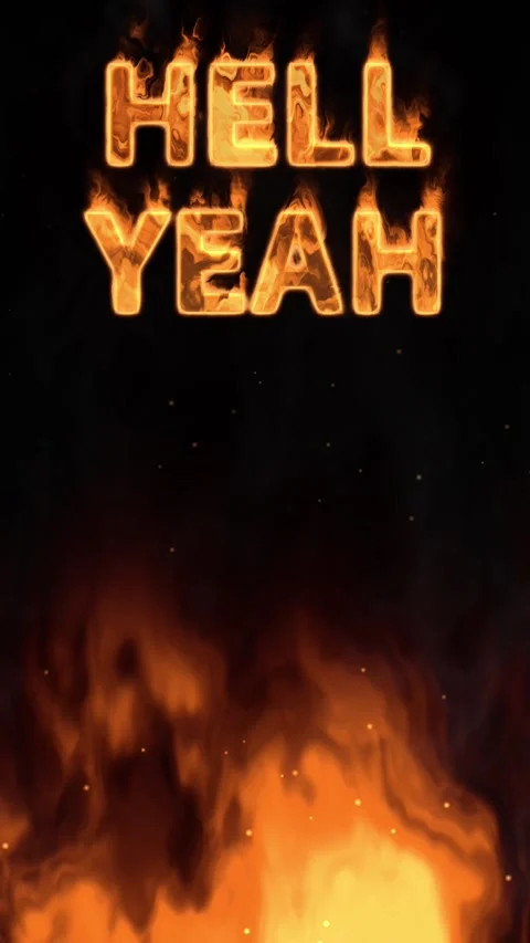 Vertical Animated Flaming Text with Ground Fire and Smoke Stock Footage 339516585