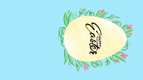 Vertical animated Happy Easter card with copy space. Video stock 169740447