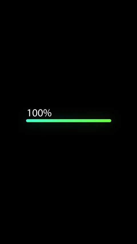 Vertical animated incremental 100%. Stories and feed ready to use. Stockbeeldmateriaal 331605046