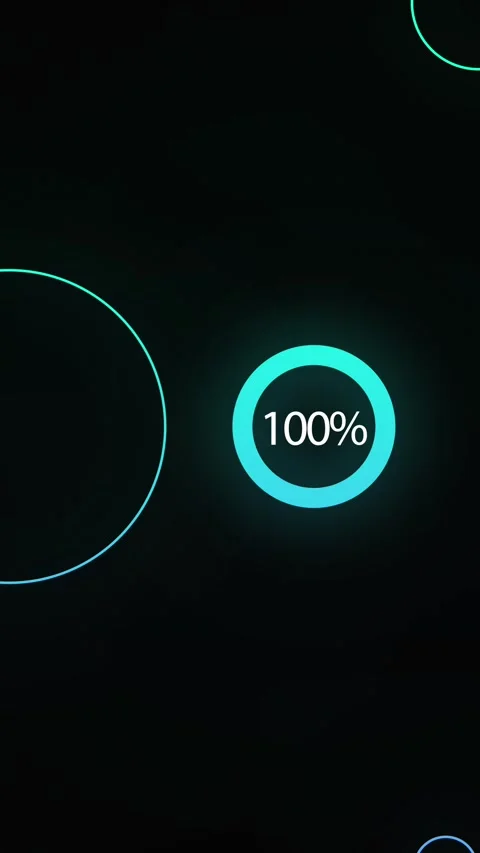 Vertical animated incremental 100%. Stories and feed ready to use. Stock-Footage 331605067