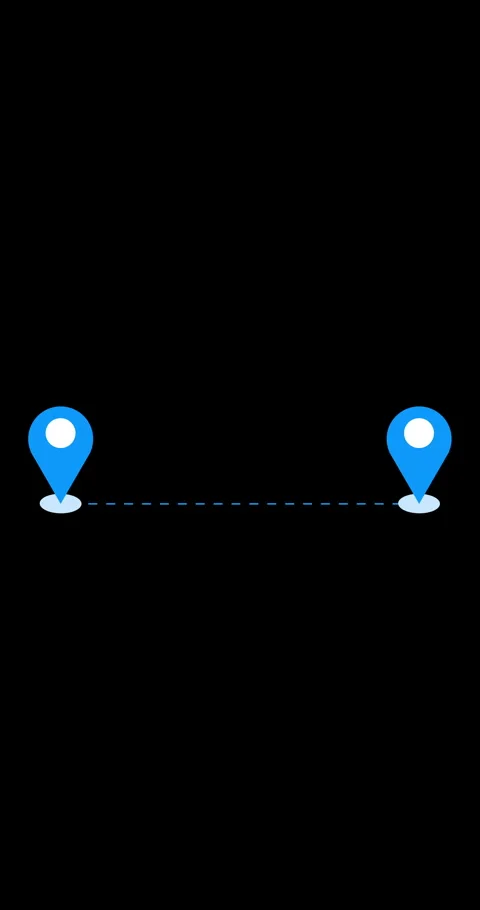 Vertical Animated Journey Roadmap with Location Pins and Dotted Route. 库存影片 341381145