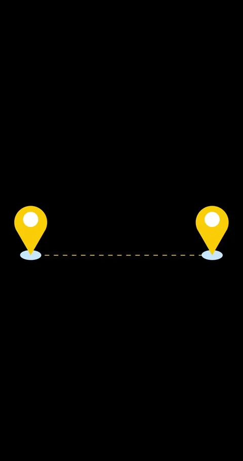 Vertical Animated Journey Roadmap with Location Pins and Dotted Route. Stock Footage 341381172