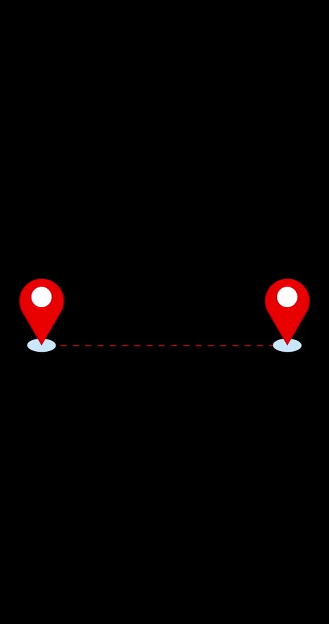 Vertical Animated Journey Roadmap with Location Pins and Dotted Route. Stock Footage 341381204