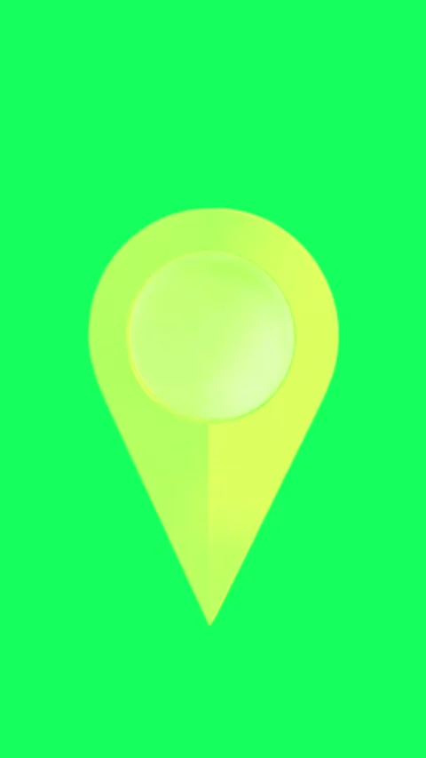 Vertical Animated Location Pin on Green Screen for Social Media Maps Stock Footage 335007751