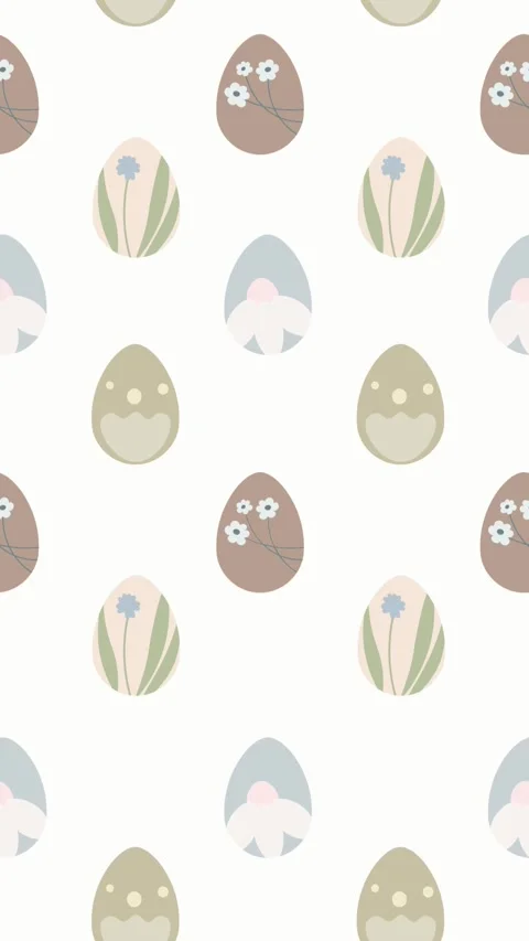 Vertical Animated Pastel Easter Egg Pattern Scrolling Loop for Stories 스톡 동영상 330177963