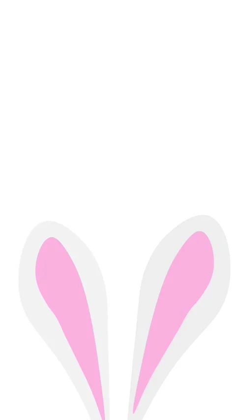 Vertical Animated Wiggling Easter Bunny Ears for Social Media Stories Vídeo Stock 330176790