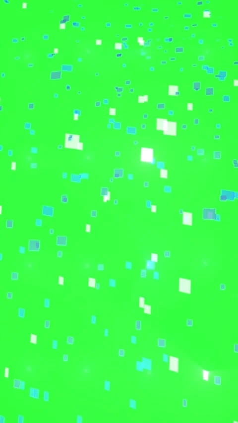Vertical animation of blue and white confetti falling with shimmering glowing Stock Footage 331429078
