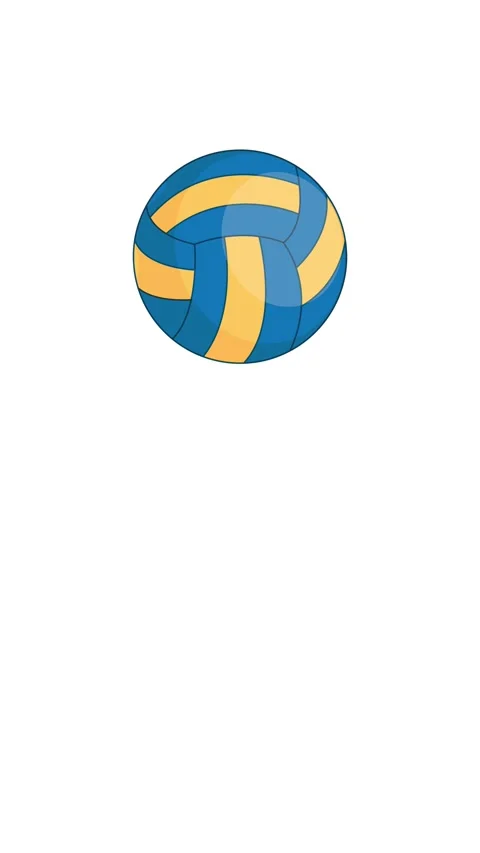 Vertical Animation of Blue and Yellow Volleyballs Bouncing Stock Footage 340006182