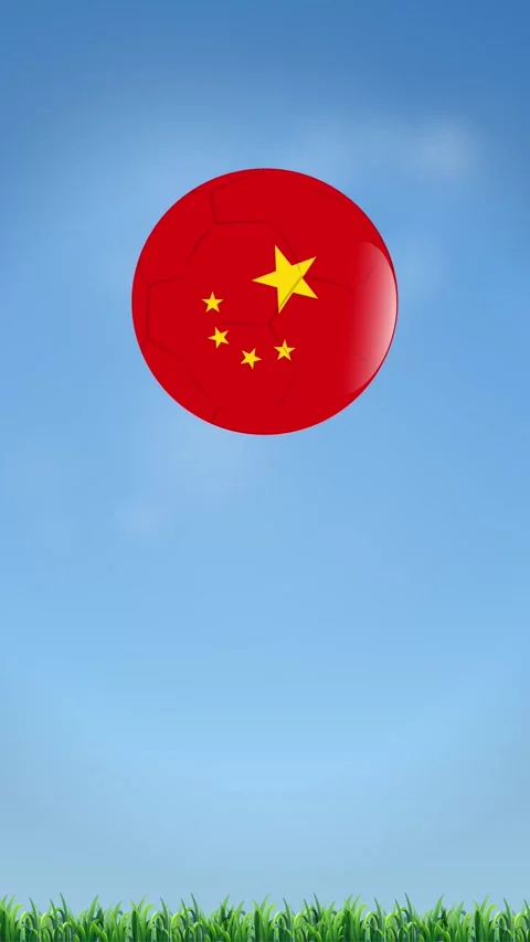 Vertical Animation of Bouncing Soccer Ball with National Flag Pattern Stock Footage 341307755