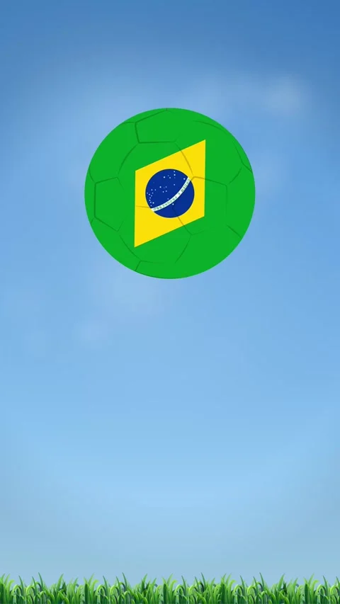 Vertical Animation of a Bouncing Soccer Ball with National Flag Pattern Stock Footage 341540910