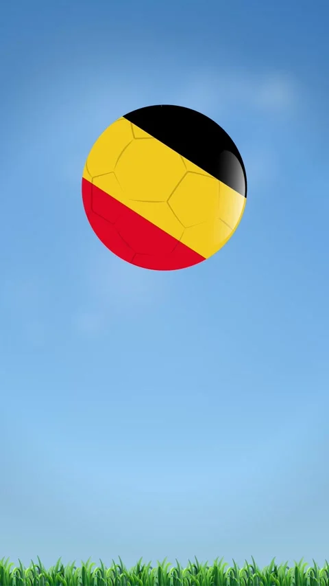 Vertical Animation of Bouncing Soccer Ball with Black Yellow Red Pattern Video stock 342779940
