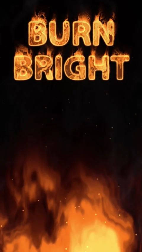 Vertical Animation of Burning Text with Rising Ground Fire and Smoke Stock Footage 343471809