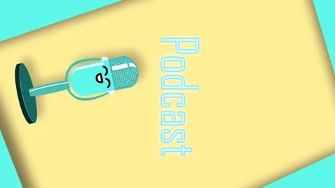 Vertical animation of a colored microphone. Podcasting, media and vocals concept Stock-Footage 140268174
