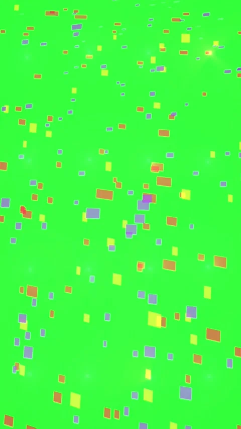 Vertical animation of glowing confetti falling in red, yellow and lilac colors Stock Footage 332071152