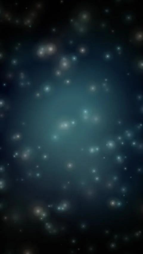 Vertical Animation of Glowing Magic Particles Drifting Down on Dark Background Stock Footage 341549792