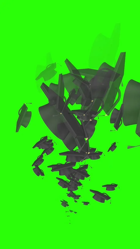 Vertical animation of graduation caps flying upward 스톡 동영상 331429089