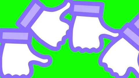 Vertical animation icon falls on green background Chromakey. Thumb Up Likes Stock Footage 140034973