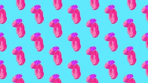 Vertical animation pattern. Inflatable circle pink flamingo. Beach mood.Ideal Stock Footage 109582251