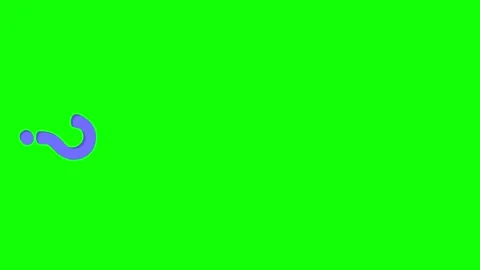 Vertical animation of question mark symbol falling from above on green screen Stock Footage 138329704