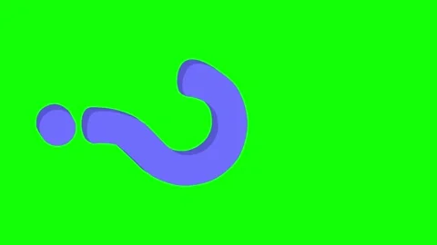 Vertical animation of question mark symbol falling from above on green screen Stock-Footage 140034659