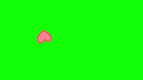 Vertical animation Red icon falls on a green background Chroma Key. Likes Stock Footage 138329740