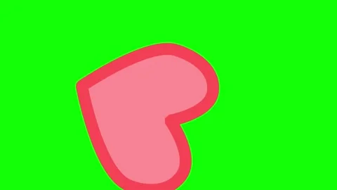 Vertical animation Red icon falls on a green background Chroma Key. Likes Stock-Footage 138329887