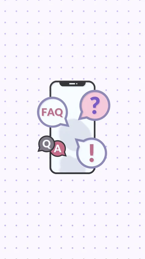 Vertical Animation of Smartphone with Question Mark for FAQ and Support. 動画素材 314631279