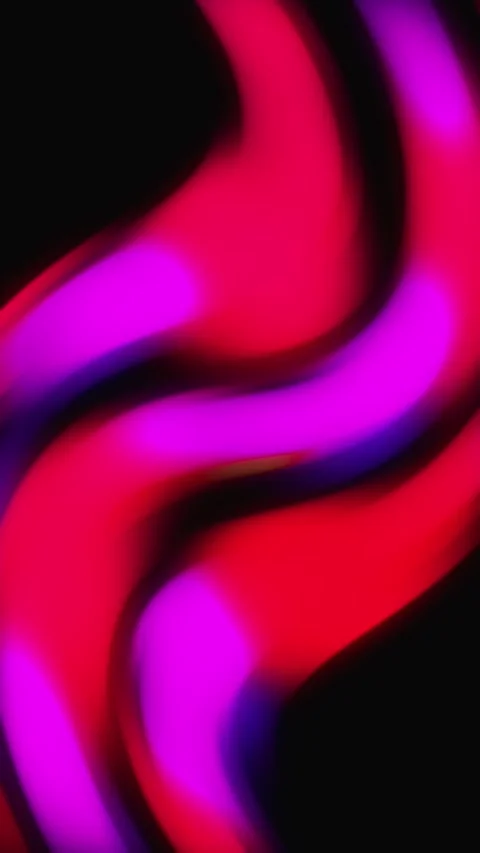 Vertical animation of three thick flowing stripes in red Video stock 332545724