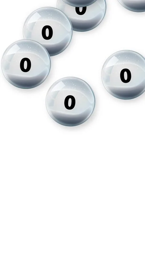 Vertical Animation of Translucent Spheres with Zero Digit Falling Downward Vídeos de archivo 342721757