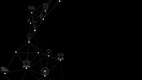 Vertical arrangement of a polygonal network with real estate market development Stock Footage 269139426