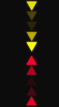 Vertical arrow on off-loop animation in high resolution. Animated trendy arro Illustrazione stock