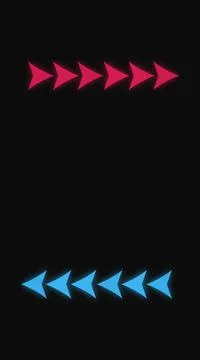 Vertical arrow on off-loop animation in high resolution. Animated trendy arro Illustrazione stock