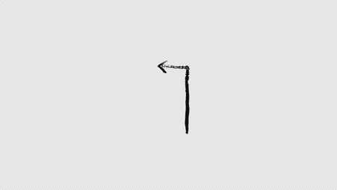 Vertical arrows turning left grunge doodle animation Stock Footage 329762194