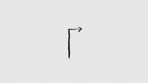 Vertical arrows turning right grunge doodle animation Stock Footage 329762078