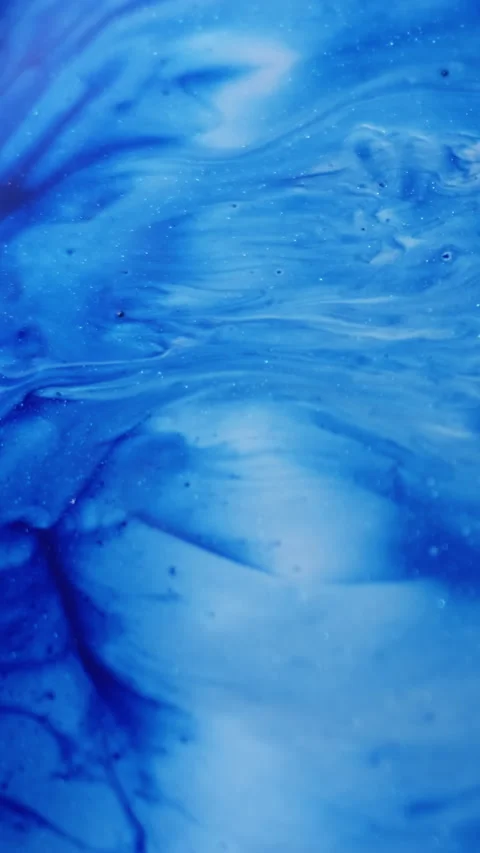 Vertical art emulsion paint flow marble surface Stock Footage 312801315