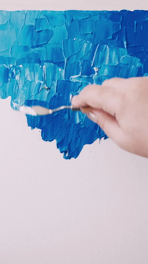 Vertical artwork creation interior picture hobby Stock Footage 239416953