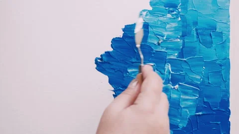 Vertical artwork creation interior picture hobby Stock Footage 242929263