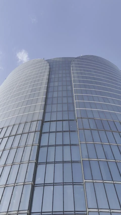 Vertical Ascending Drone Shot of Modern Riyadh Tower Stock Footage 343122859
