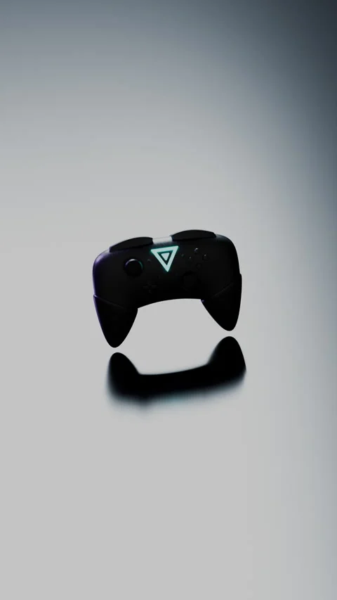 Vertical ascending retreat from wireless gamepad, Vertical 9:16 4K 库存影片 344621037