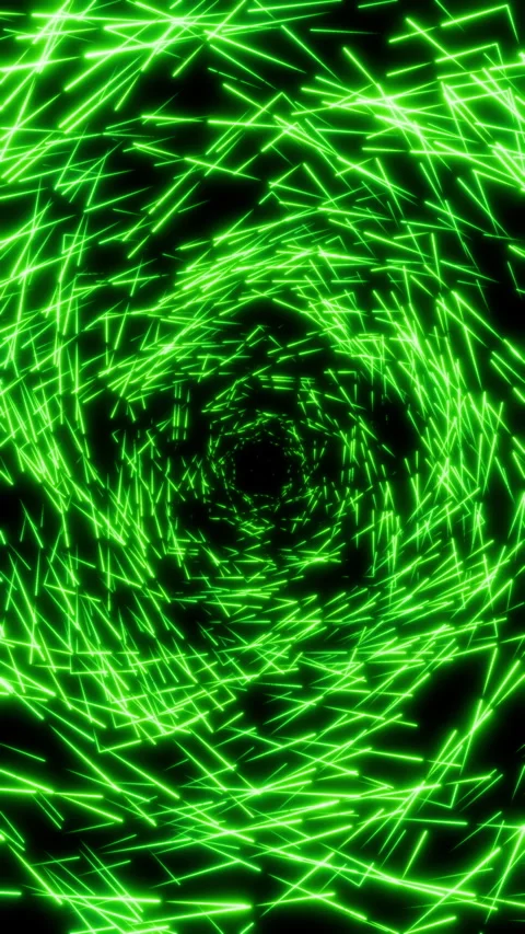 Vertical aspect ratio format of futuristic seamless loop animation of green thin Video stock 342574759