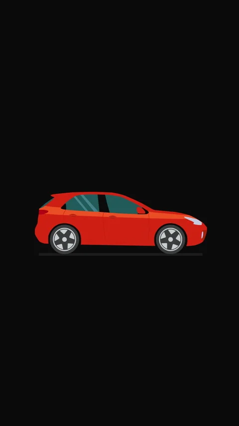 Vertical Auto Insurance Concept with Umbrella Protecting Car Flat Illustration Video stock 340960693