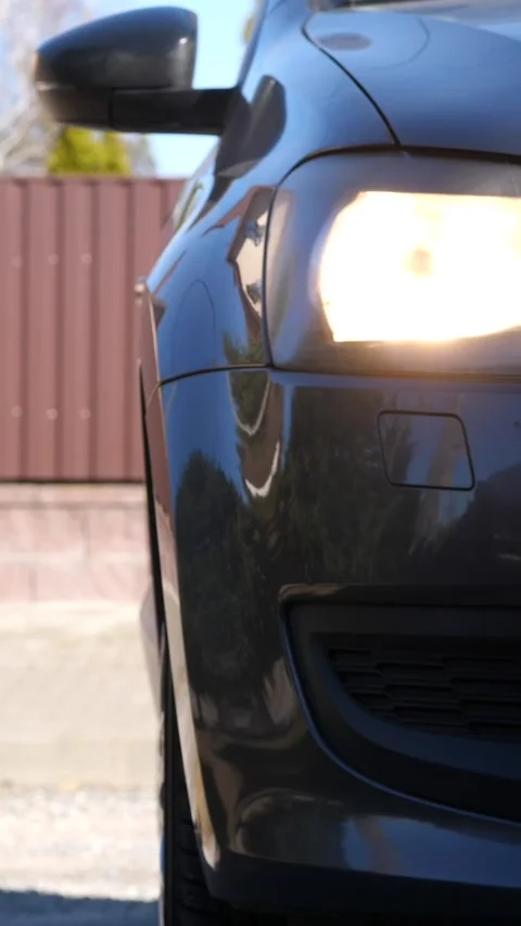 Vertical automatic gates on a remote control open before entering the courtyard Video stock 267732961