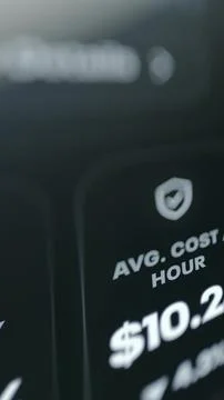 Vertical average compute cost per hour Foto stock