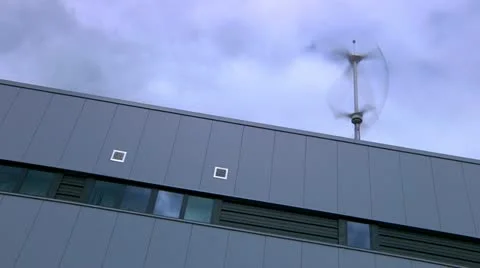 Vertical axis wind turbine Stock Footage 22667265