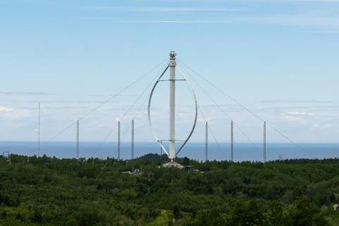 Vertical axis wind turbine Stock Photos