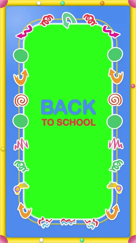 Vertical Back to School Whiteboard Border Animation Stock Footage 345304330