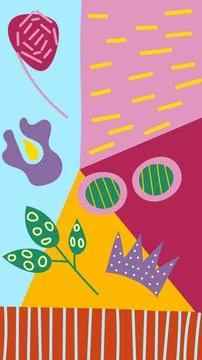 Vertical background with abstract doodle elements for your design, backgrou.. Illustrazione stock