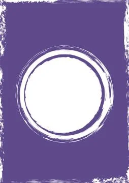 Vertical background with abstract round  elements and grunge dry brush frames Stock Illustration