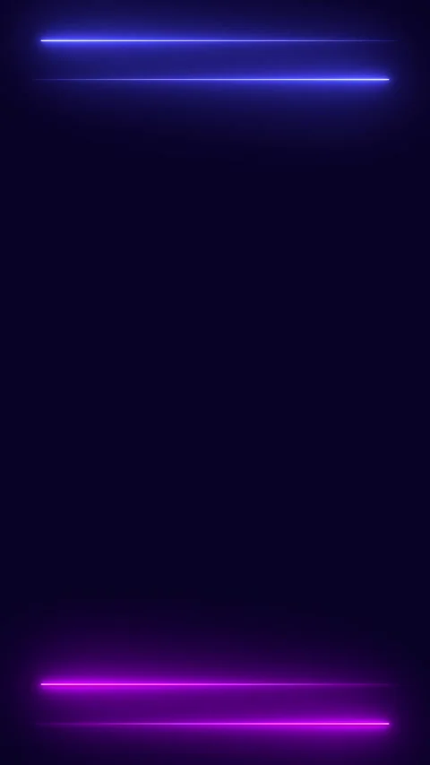Vertical background animation of blue and pink neon lines on top and bottom Video stock 321377605