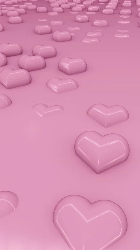 Vertical background animation of bright pink hearts in movement over infinite Stock Footage 227773218
